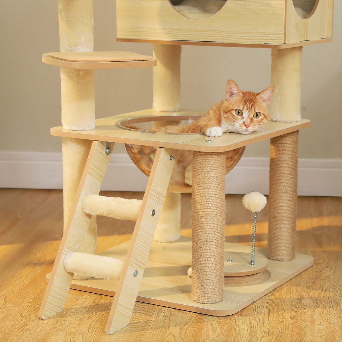 Pawz Multi Level Cat Tower With Scratching Posts Hammock