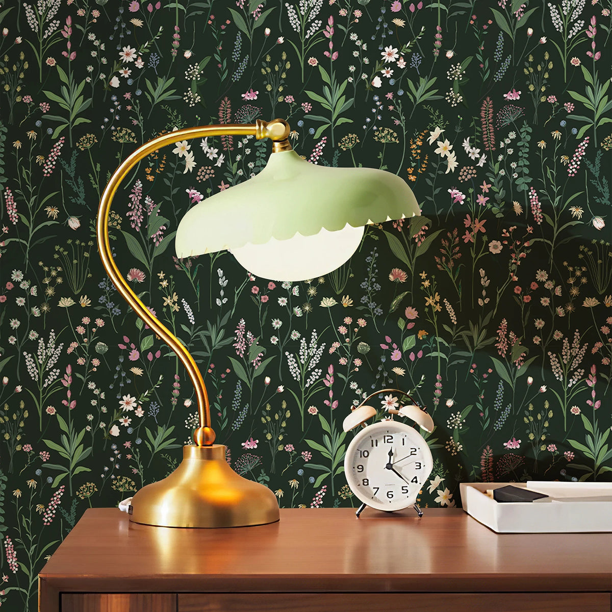 Jiffdiff Retro Floral Peel And Stick Vinyl Wallpaper Roll