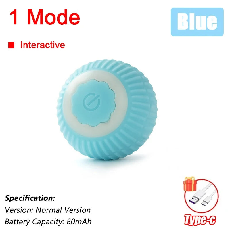 Automatic Rolling Cat Ball Toy Rechargeable Interactive Pet Mouse Simulator