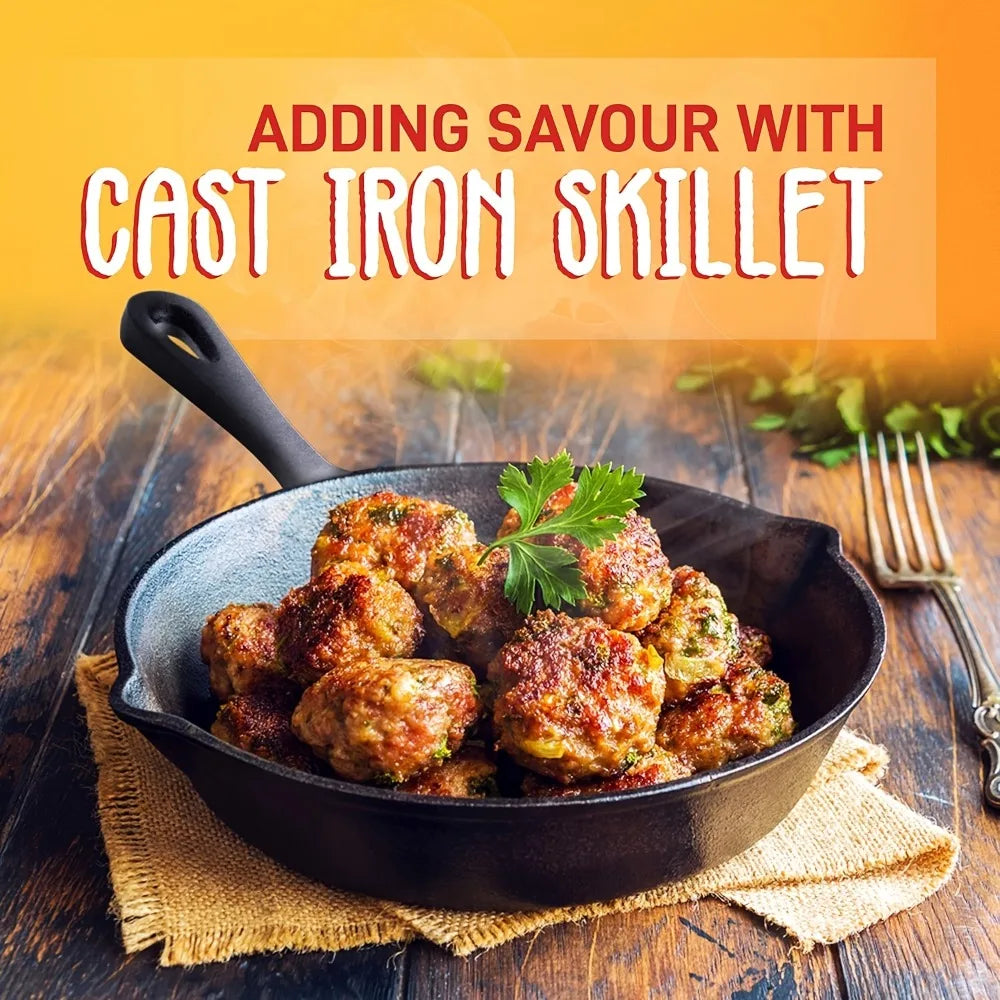 Preseasoned Heavy Duty Skillet Set For Home Outdoor Cooking