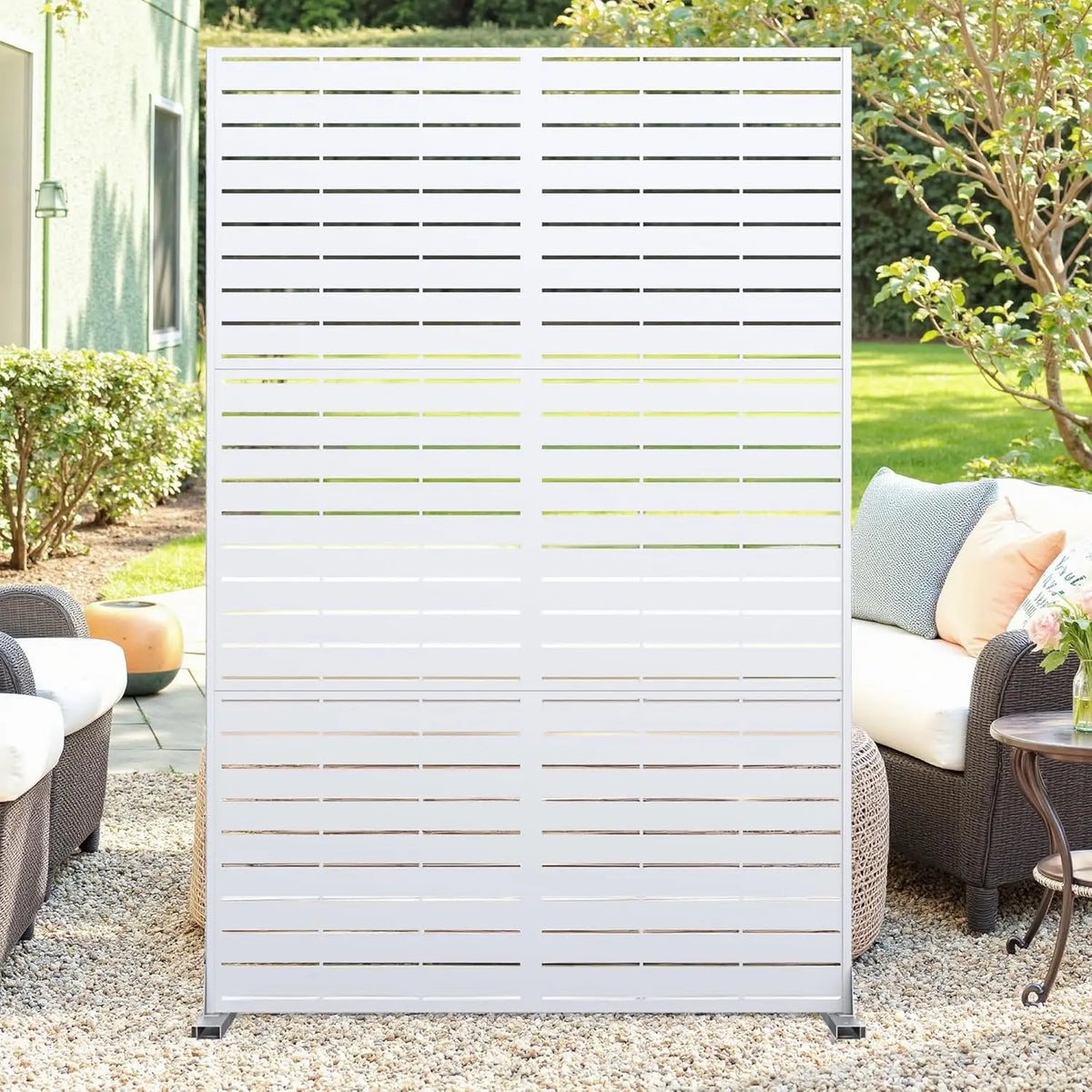 Twister CK Metal Garden Privacy Screen With Outdoor Divider