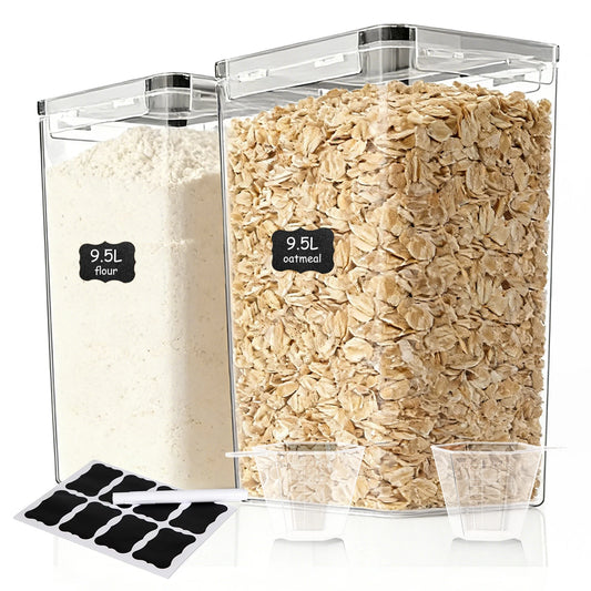 Reusable Airtight Food Storage Canisters With Secure Lids