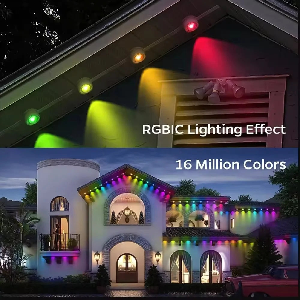 Smart Permanent Outdoor Eaves Lights IP67 Waterproof With App Control