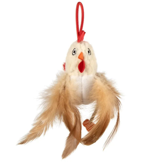 Elastic Launcher Electronic Chicken Sound Cat Toy With Catnip