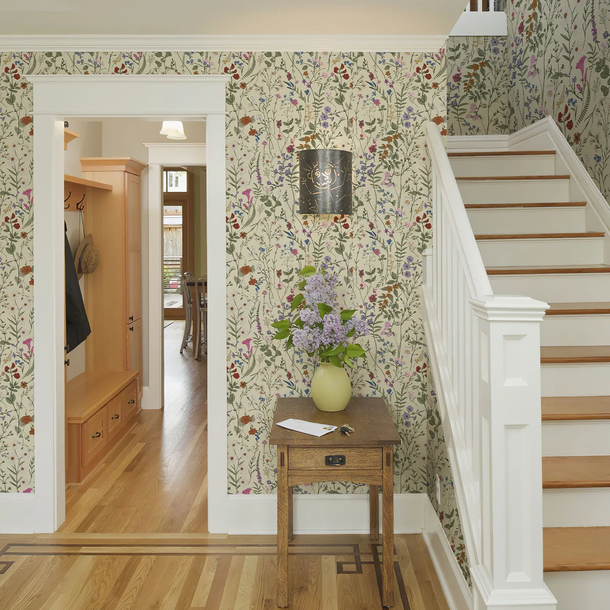 JIFFDIFF Peel And Stick Floral Vinyl Wallpaper Waterproof Wall Decor