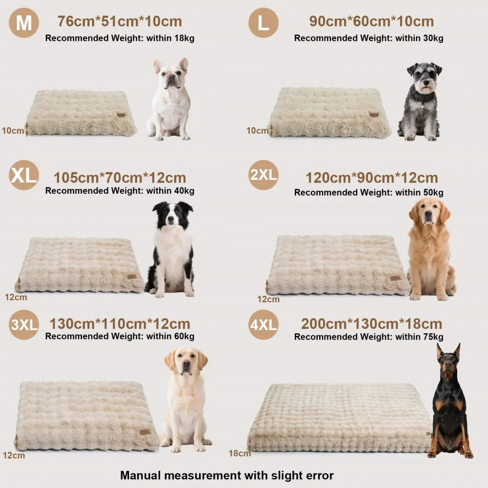 Borwart Ultra Plush Removable Cover Dog Bed Washable Mat