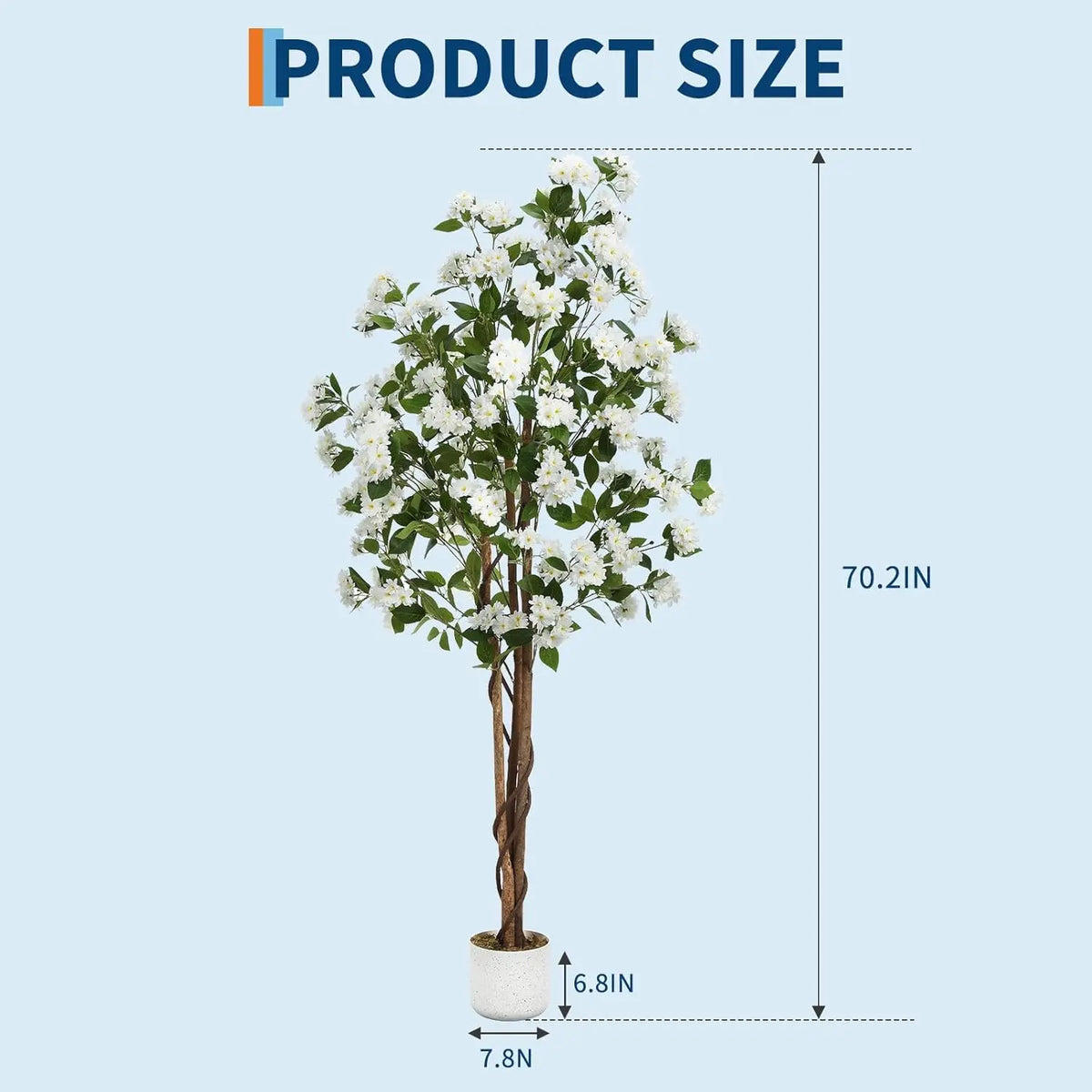 HiMISS Artificial Osmanthus Tree With Lifelike Flowers For Home Decor