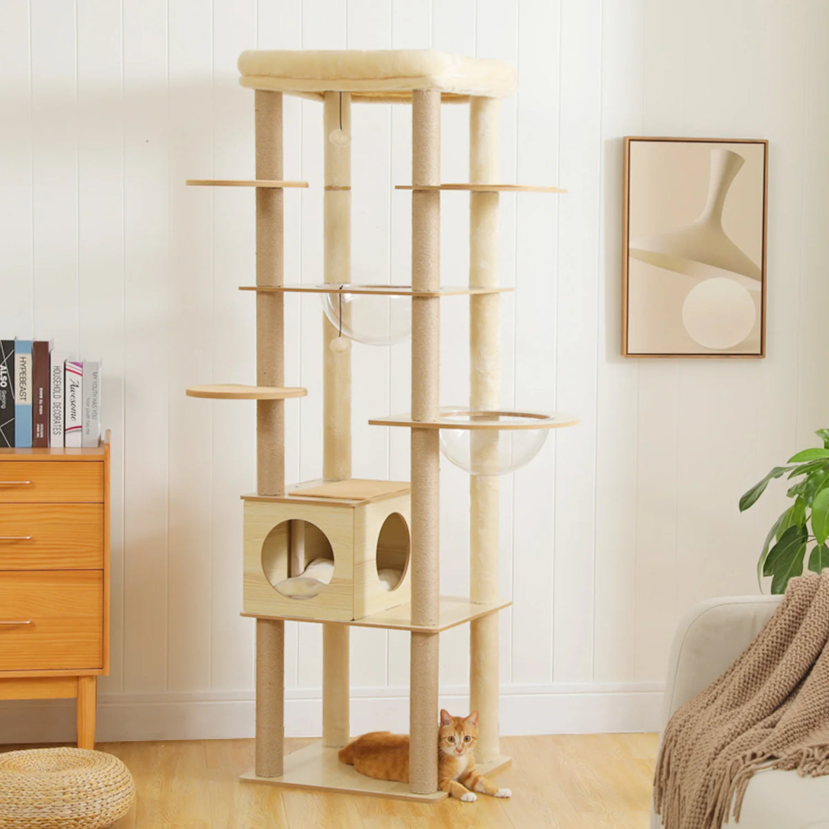 Pawz Multi Level Cat Tower With Scratching Posts Hammock