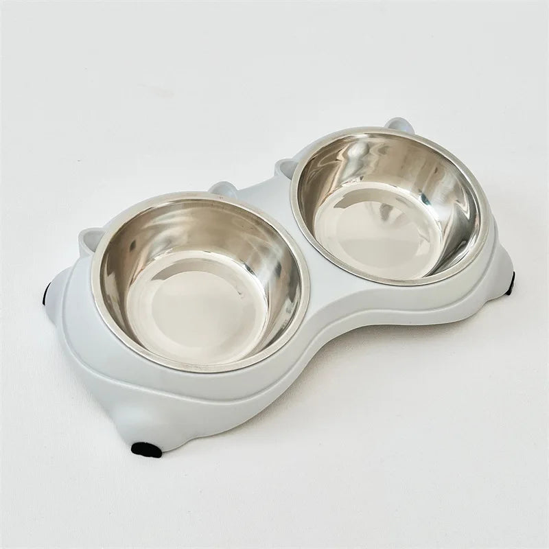 Professional Stainless Steel Pet Double Feeder Bowl