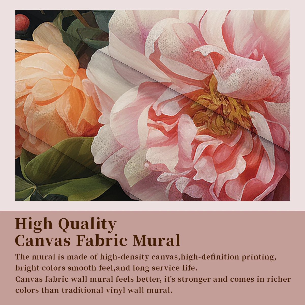 JIFFDIFF Antique Flowers Peel And Stick Vinyl Wallpaper