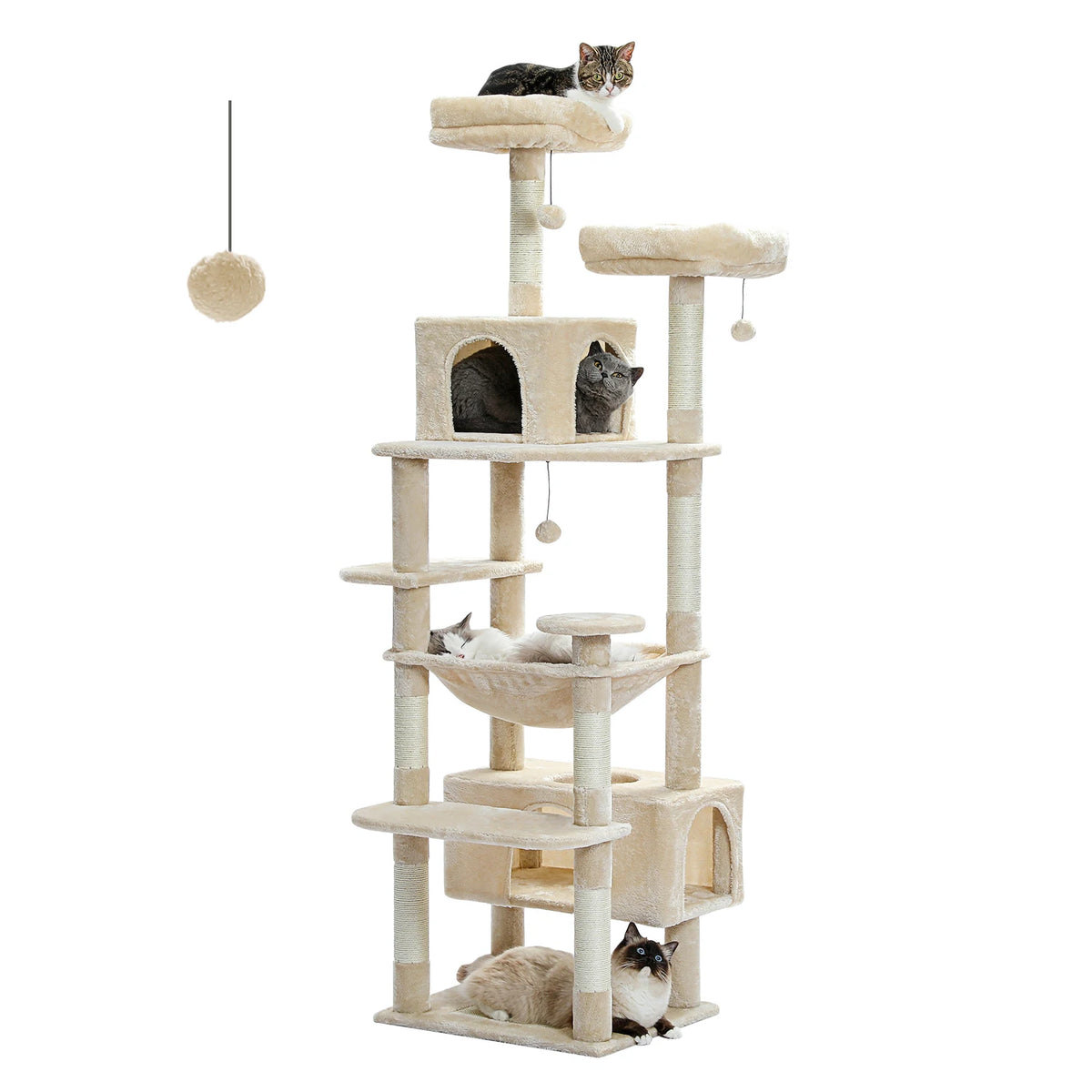 Pawz Road Cat Tree Tower Featuring Sisal Scratching Posts