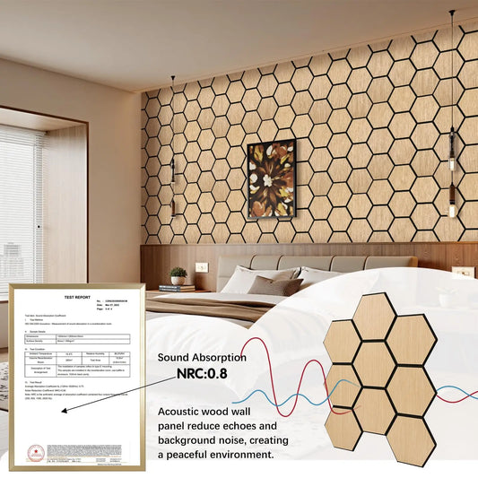Wood Acoustic Wall Panels Self Adhesive Sound Absorbing Studio Decor