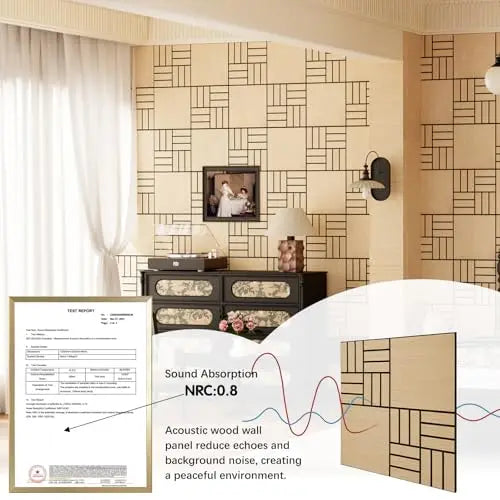 Premium Self Adhesive Wood Slat Acoustic Wall Panels