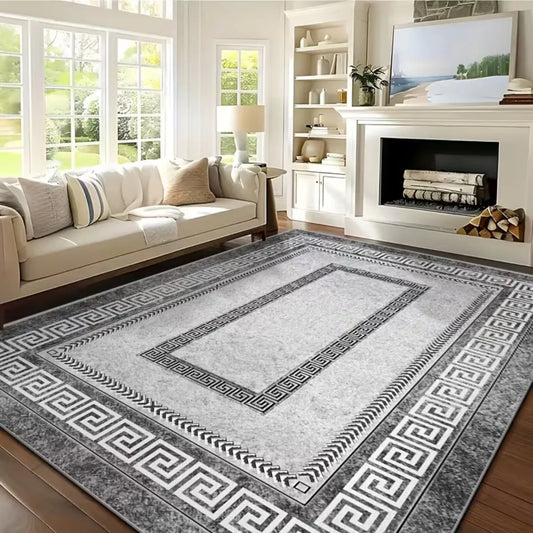 Soft Crystal Velvet Non Slip Area Rug For Living Room