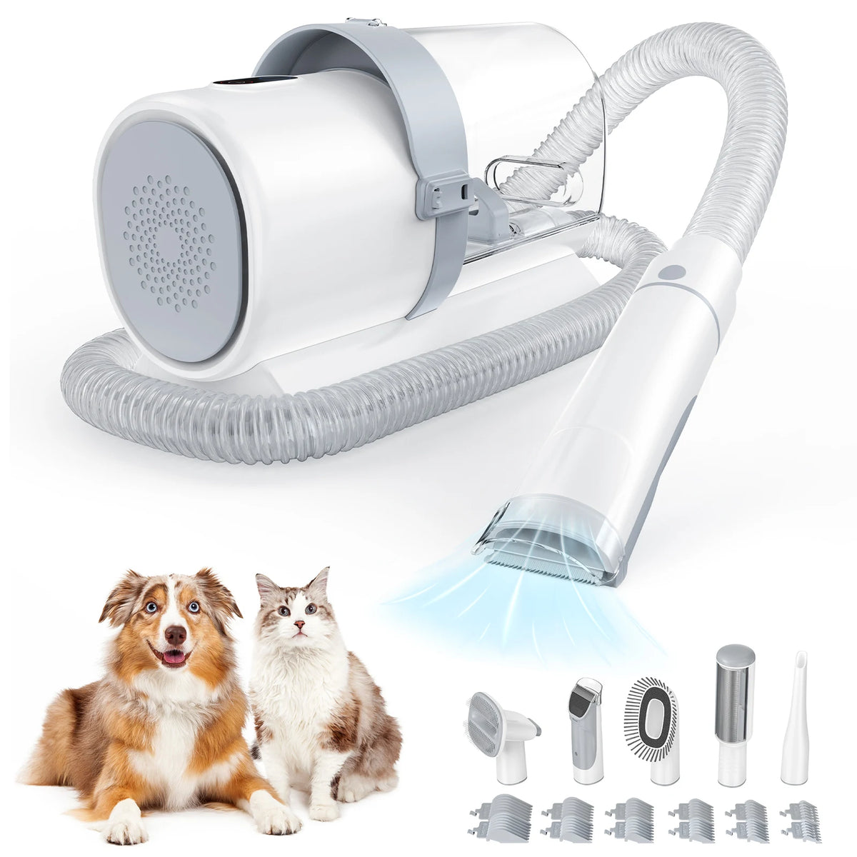 Professional Pet Grooming Vacuum Kit With Quiet Clippers And Tools