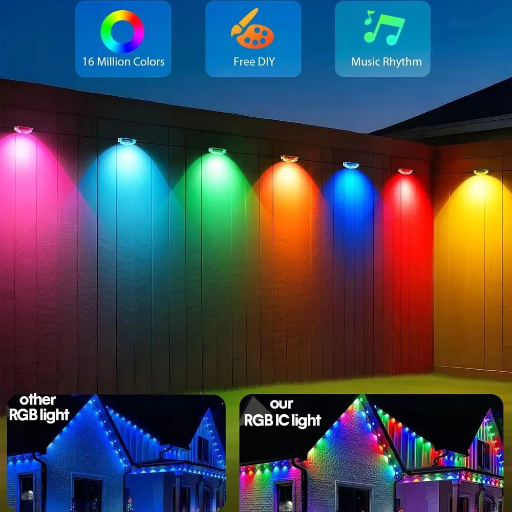 IP67 Waterproof Smart LED String Lights With App Remote Control