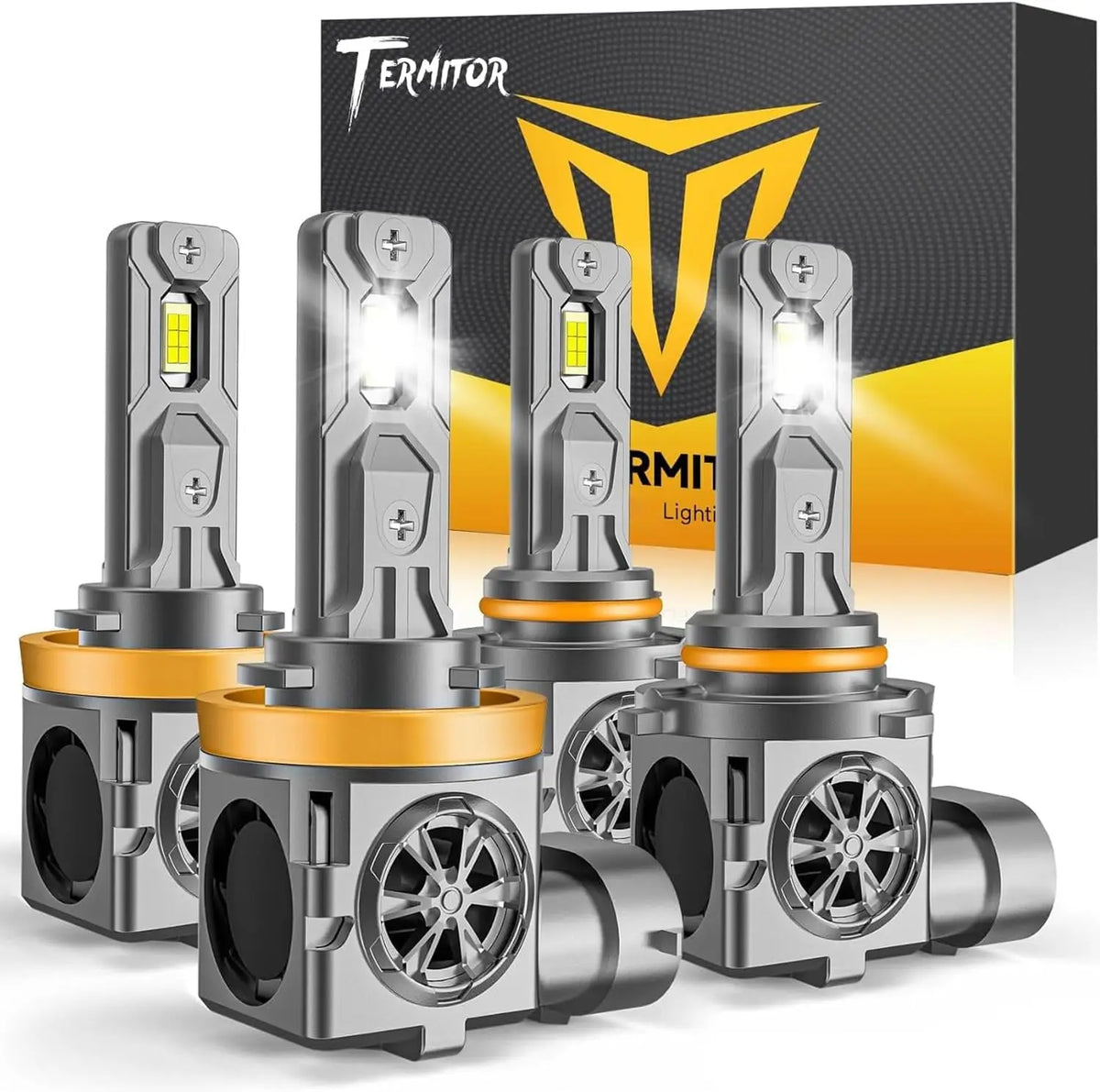 LED Headlight Bulb Combo For H11 H9 9005 HB3 Automotive