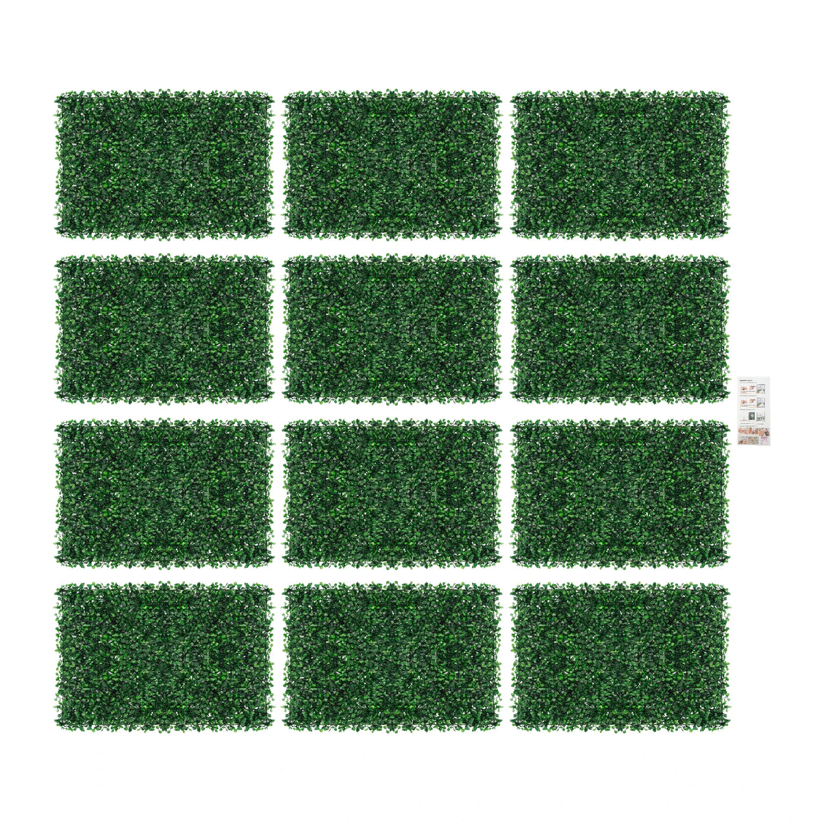 Artificial Grass Wall Panels Interlocking Faux Greenery Indoor Outdoor Decor