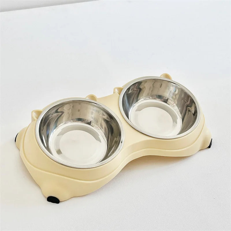 Professional Stainless Steel Pet Double Feeder Bowl