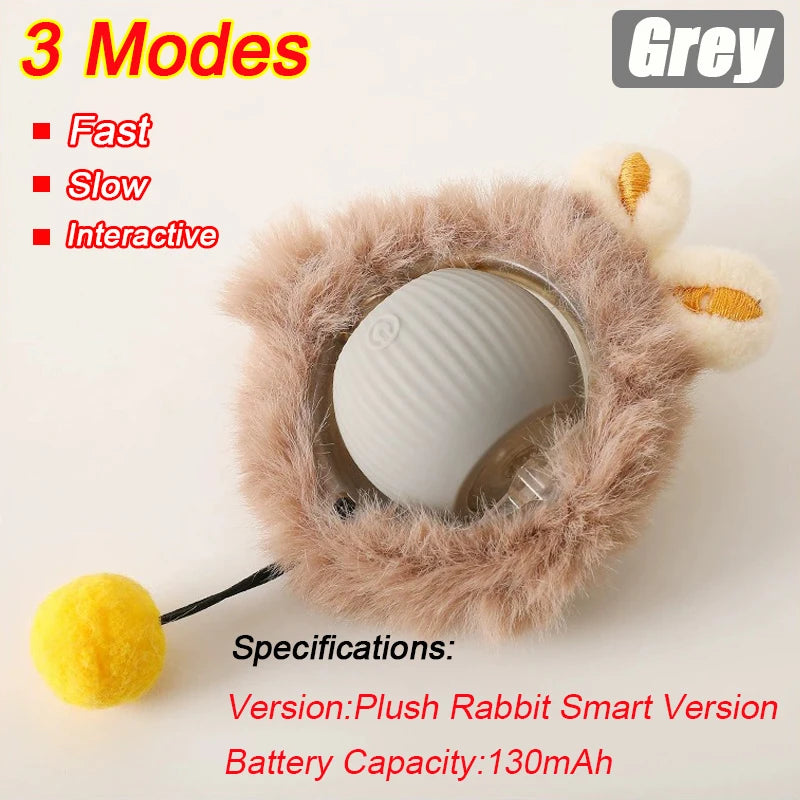 Automatic Rolling Cat Ball Toy Rechargeable Interactive Pet Mouse Simulator