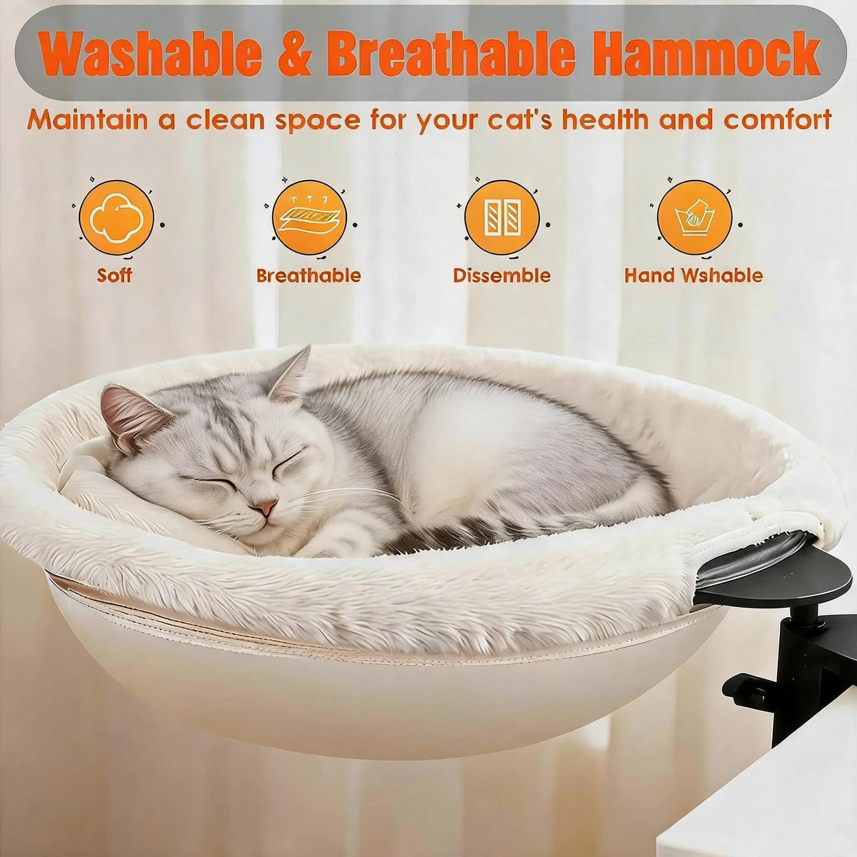 Gaomon 360 Rotating Plush Faux Fur Cat Table Bed Lounge