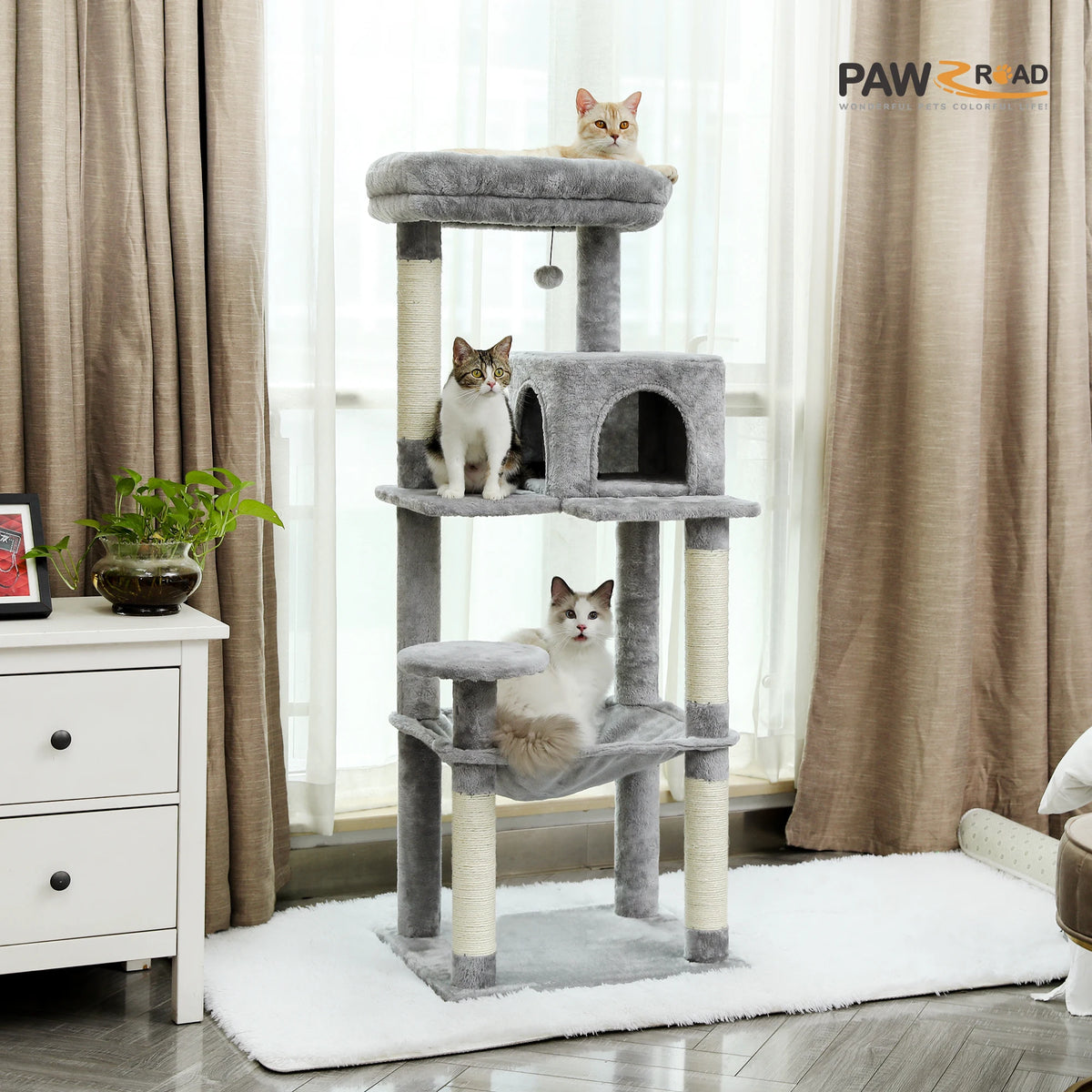 Pawz Road Five Level Cat Tower With Sisal Scratching Posts