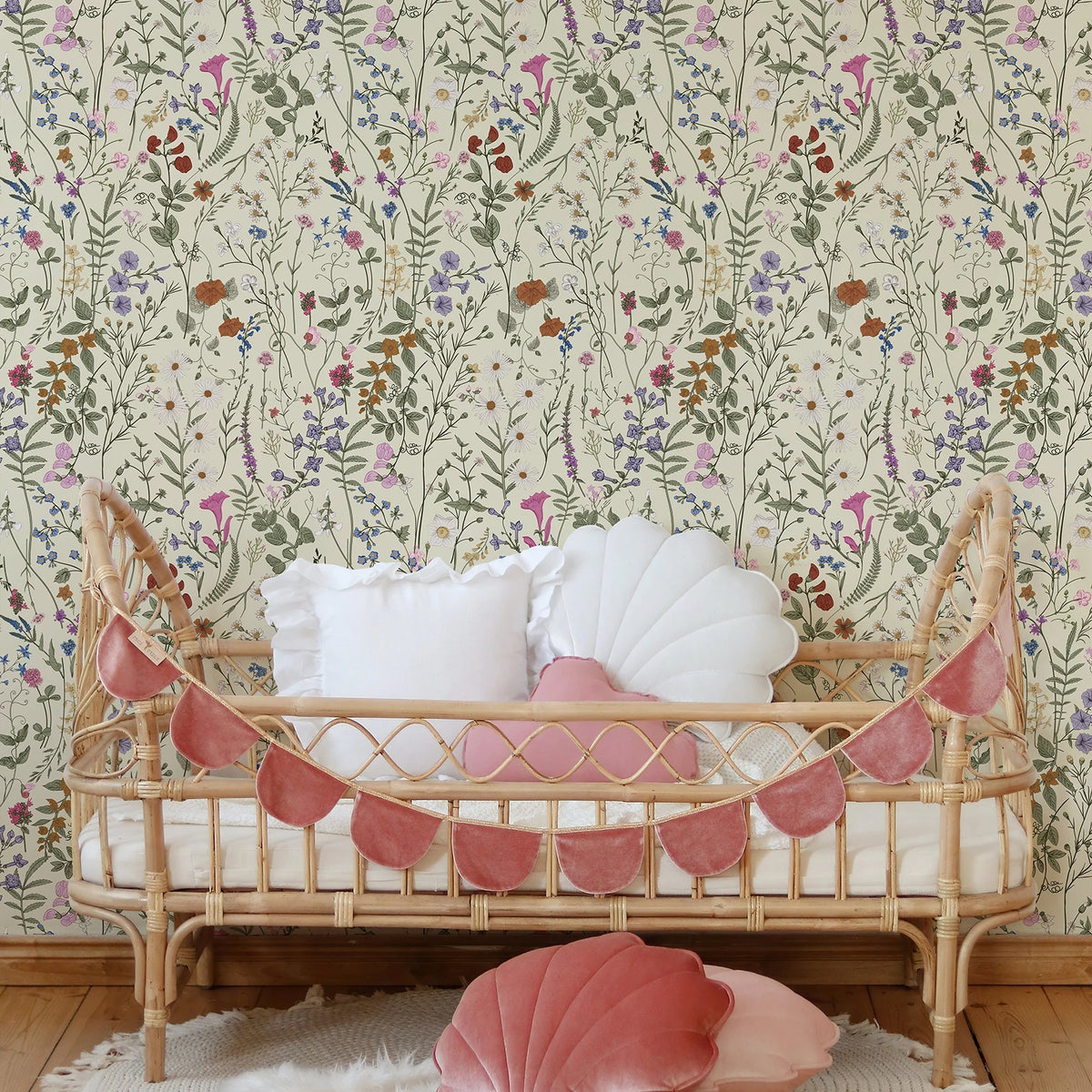 JIFFDIFF Peel And Stick Floral Vinyl Wallpaper Waterproof Wall Decor