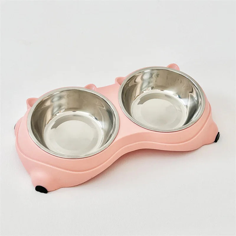 Professional Stainless Steel Pet Double Feeder Bowl