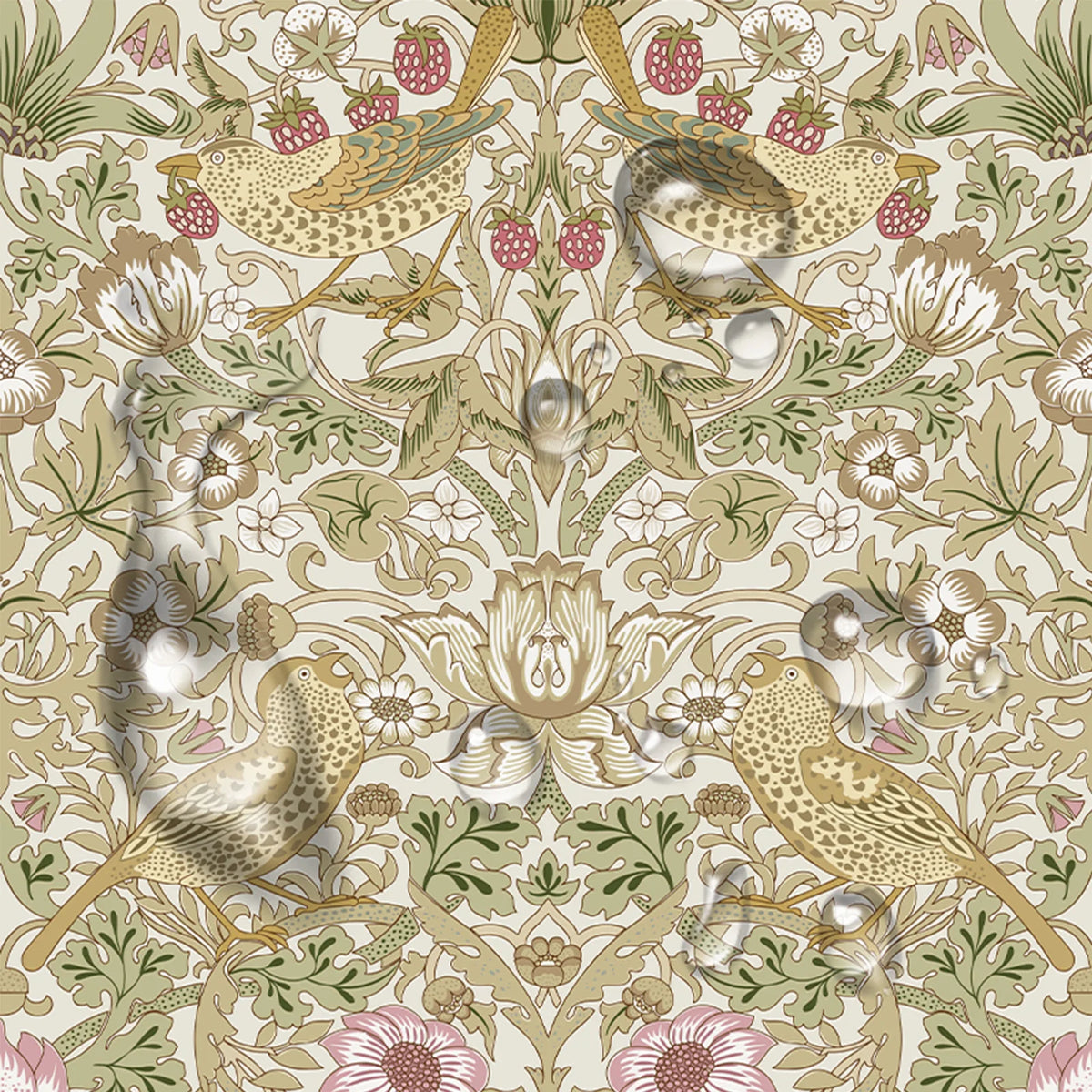 Jiffdiff Waterproof Self Adhesive Bird Floral PVC Wallpaper Sticker