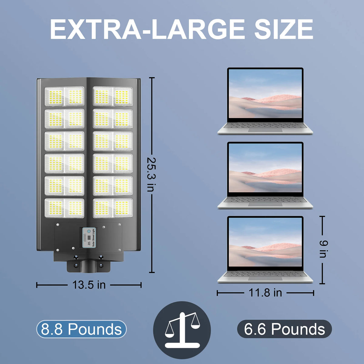 Solar LED Street Light IP65 Waterproof Outdoor Motion Sensor