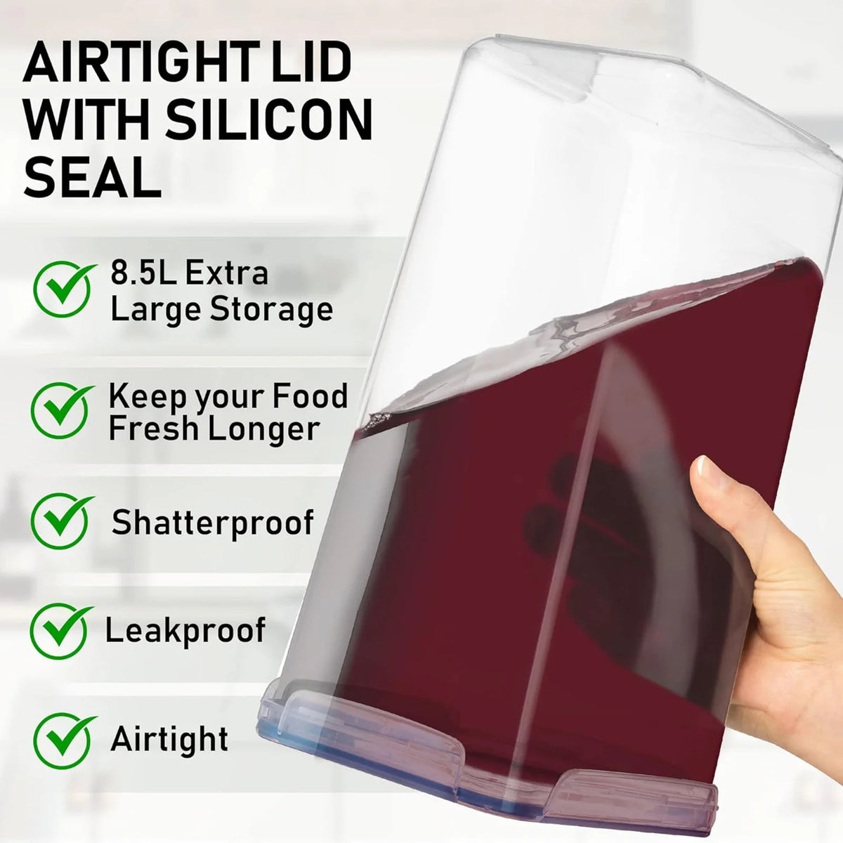 Reusable Airtight Food Storage Canisters With Secure Lids