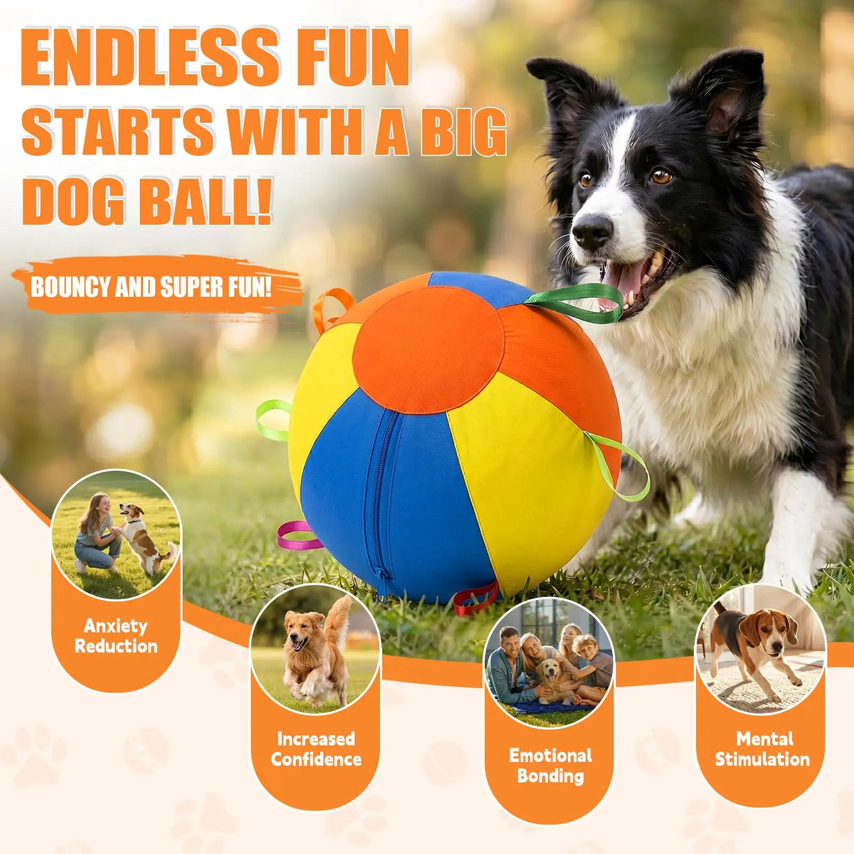 Christmas Nylon Inflatable Dog Sheep Ball Tear Resistant Pet Toy