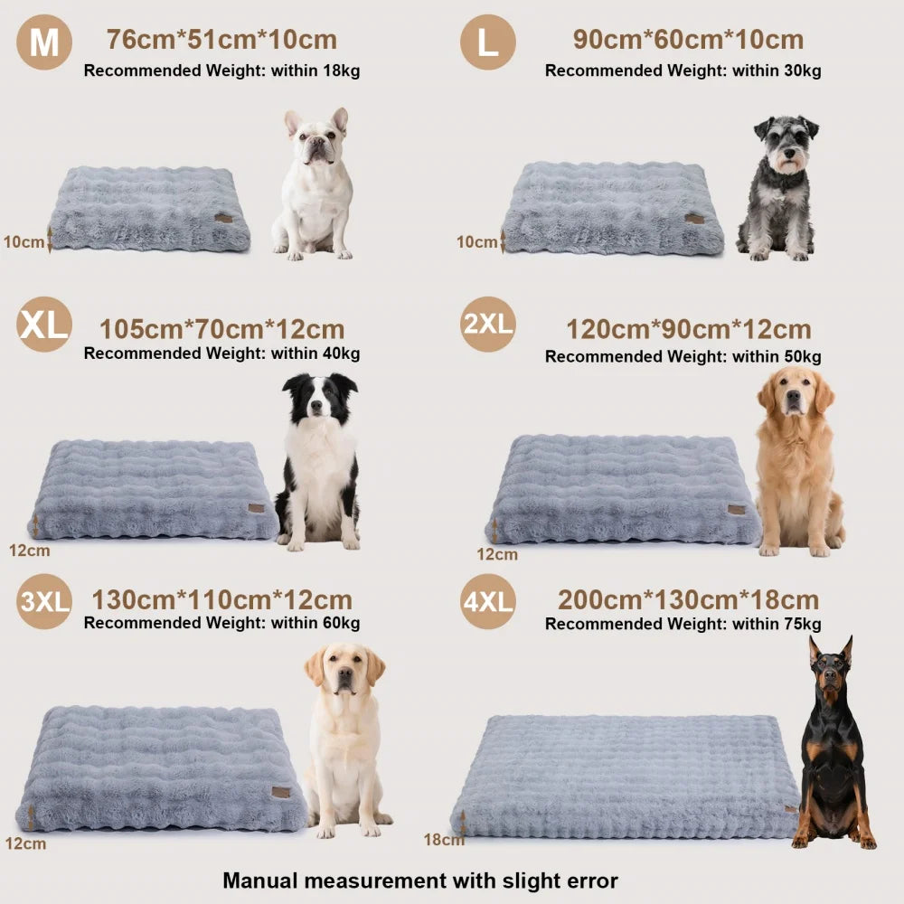 Borwart Ultra Plush Removable Cover Dog Bed Washable Mat