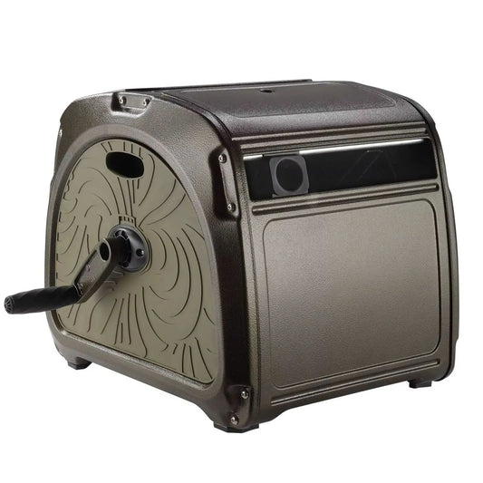 Giraffe Tools Outdoor Metal Garden Hose Reel With Crank Handle