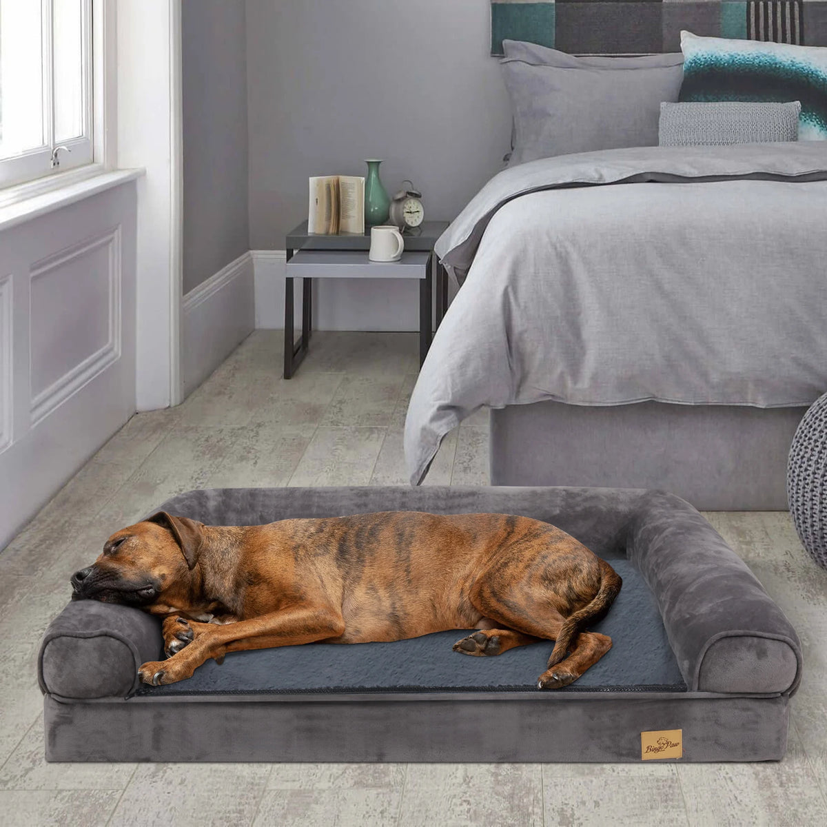 Bingopaw Orthopedic Waterproof Sided Dog Bed With Removable Cover