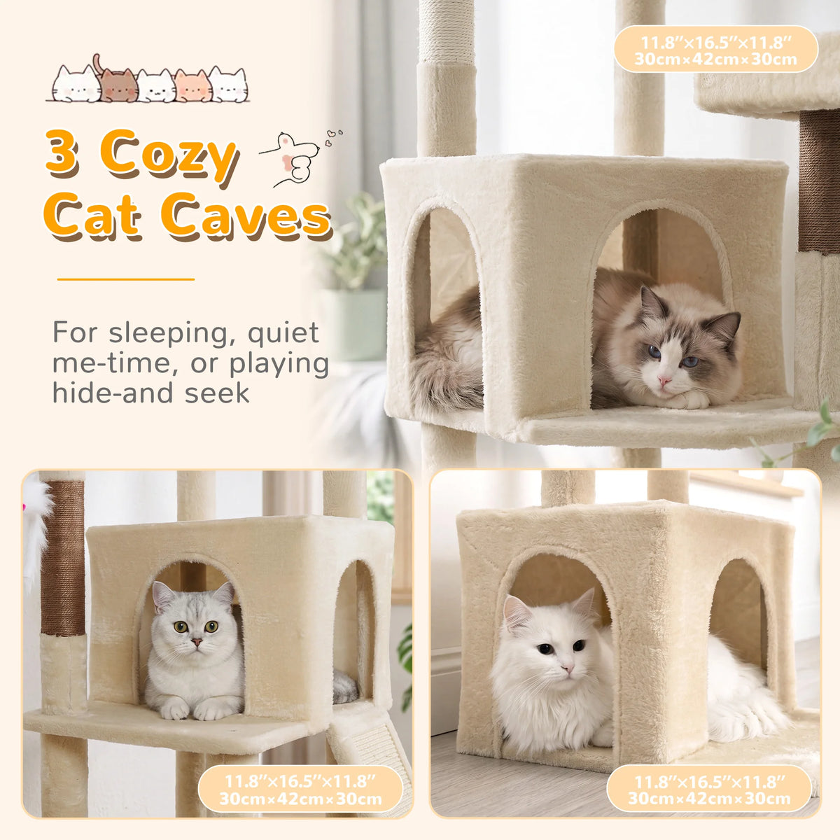 Globlazer Cat Climbing Tower With Multiple Sisal Posts And Hammocks