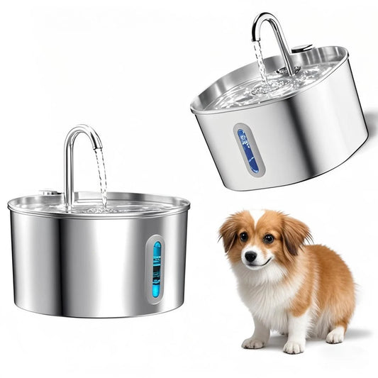 Silent Stainless Steel Pet Water Fountain Dispenser For Cats And Dogs
