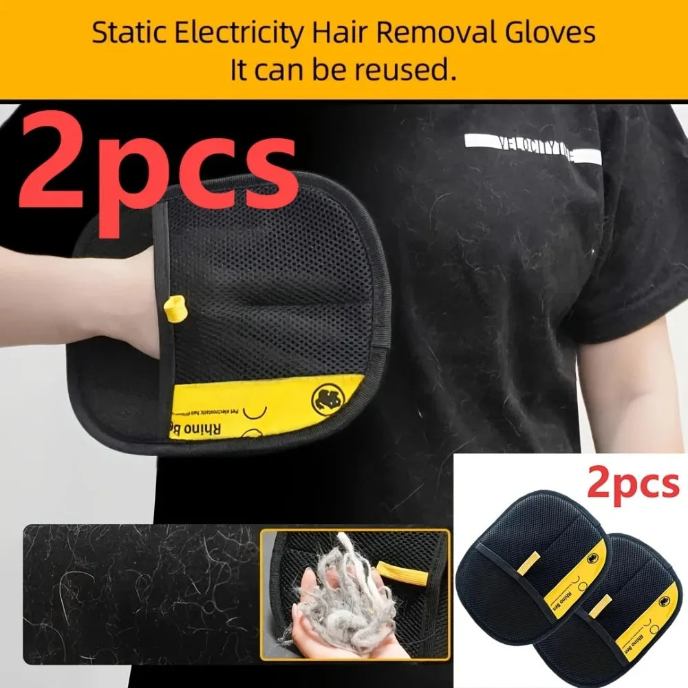 Effective Pet Grooming Mittens For Cat Hair Removal