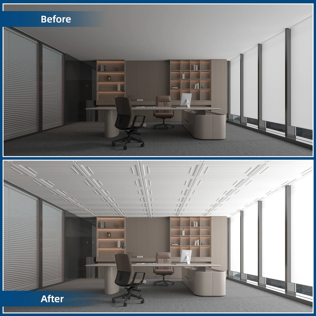 Art3d 3D Drop Ceiling Tiles Non Self Adhesive Wall Panel