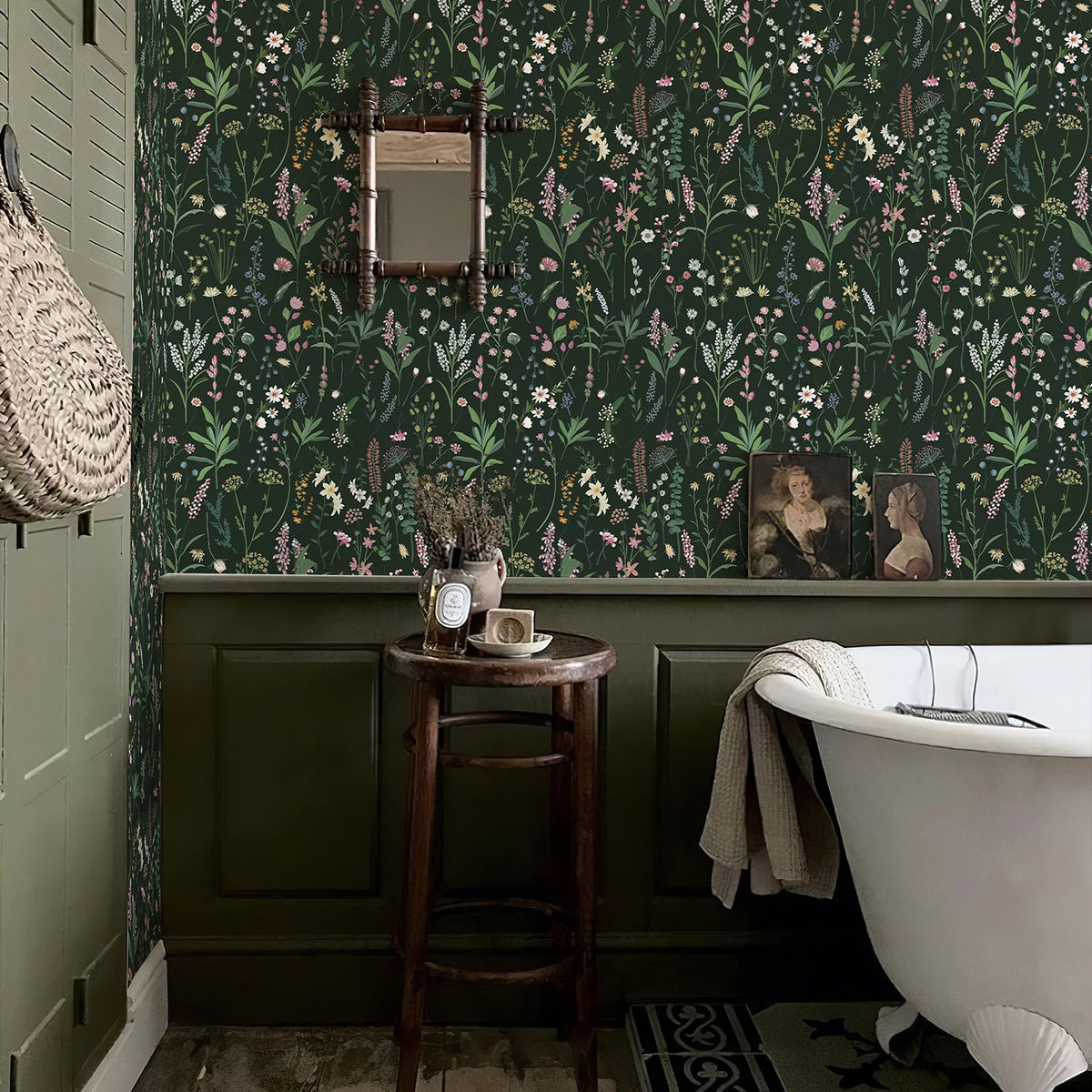 Jiffdiff Retro Floral Peel And Stick Vinyl Wallpaper Roll