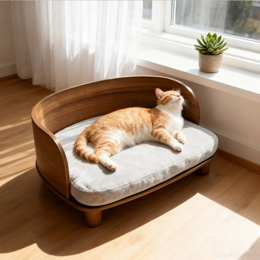 Borwart Premium Wood Pet Sofa Bed With Comfortable Cushion