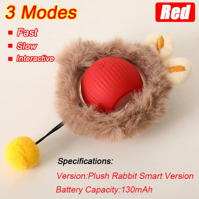 Automatic Rolling Cat Ball Toy Rechargeable Interactive Pet Mouse Simulator