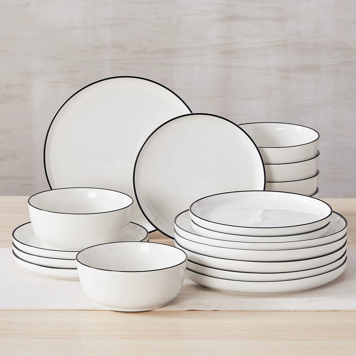 Malacasa Elegant Ceramic Dinnerware Set With Plates And Bowls