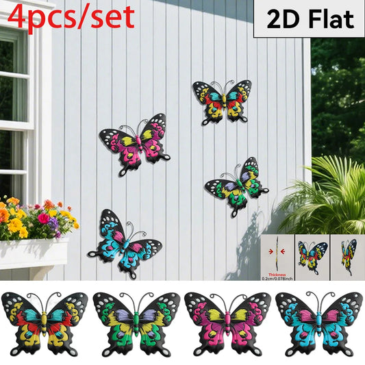 Vintage Outdoor Metal Garden Butterfly Fence Wall Decoration
