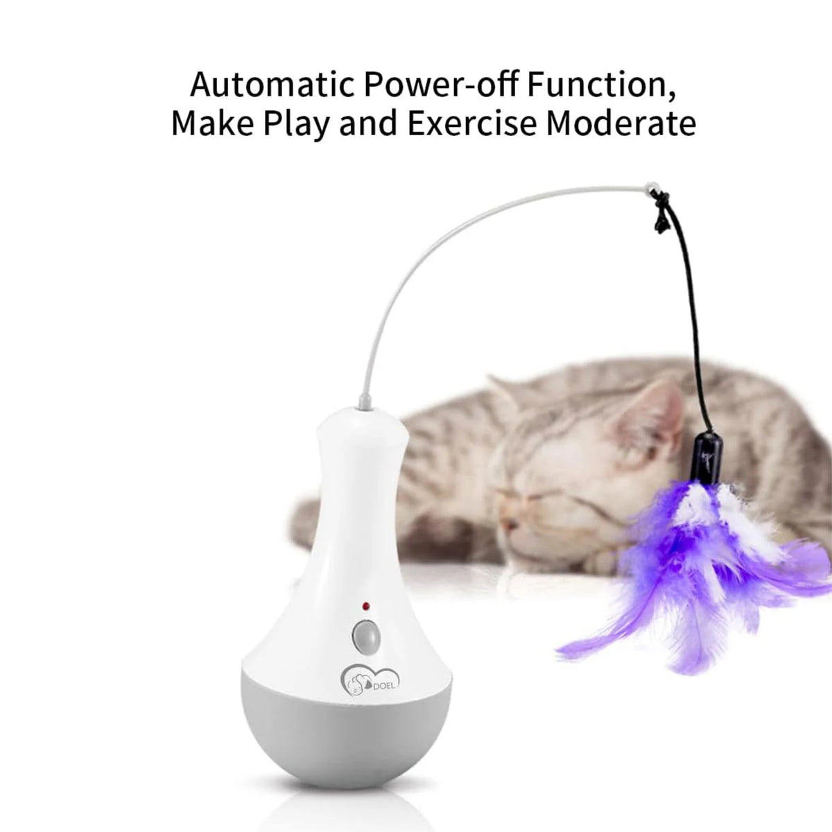 Interactive 360 Rotation Feather Cat Toy For Indoor Play