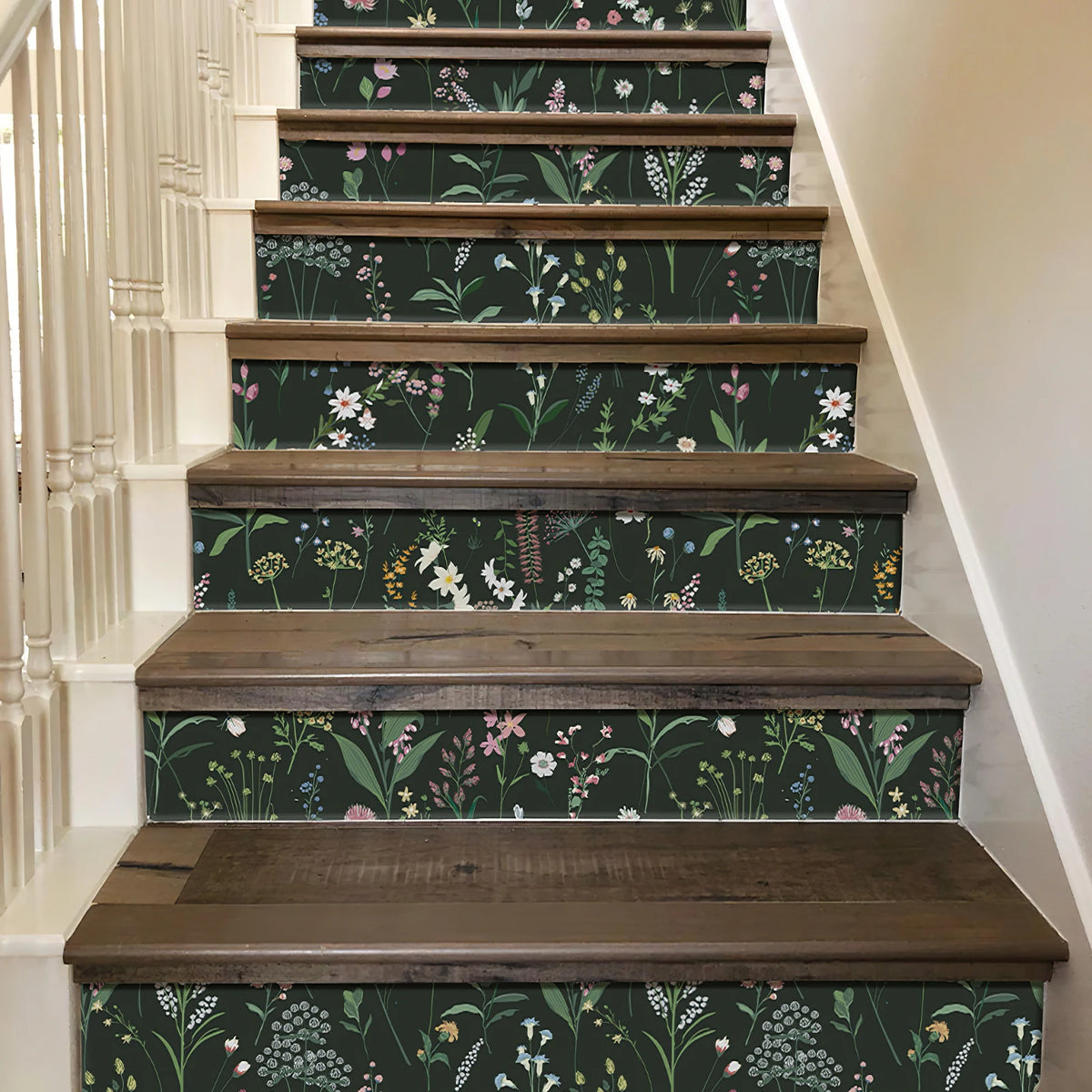 Jiffdiff Retro Floral Peel And Stick Vinyl Wallpaper Roll