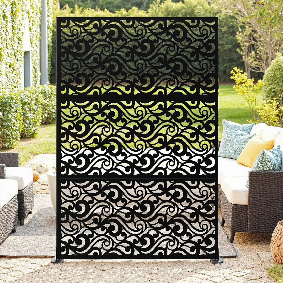 Twister CK Metal Garden Privacy Screen With Outdoor Divider