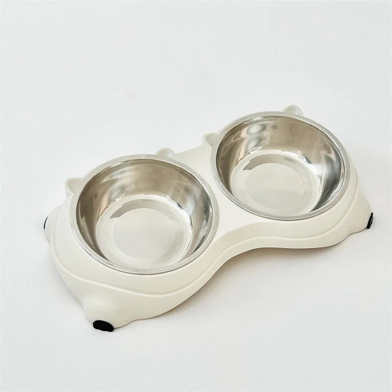 Professional Stainless Steel Pet Double Feeder Bowl